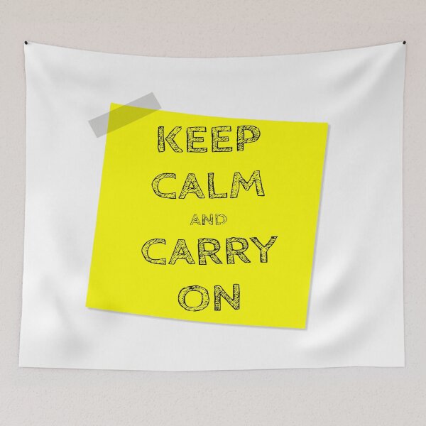 Item preview, “Keep Calm and Carry On” Yellow Post It  designed and sold by Bruce ALMIGHTY Baker.