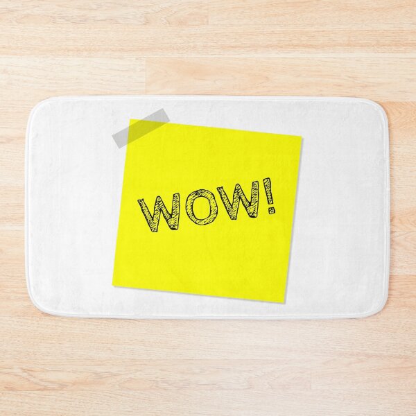 Item preview, “WOW!” Yellow Post It  designed and sold by Bruce ALMIGHTY Baker.