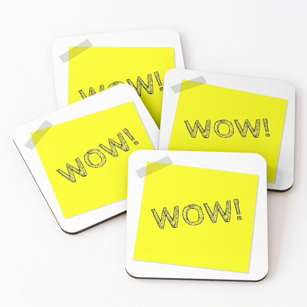 Item preview, “WOW!” Yellow Post It  designed and sold by Bruce ALMIGHTY Baker.