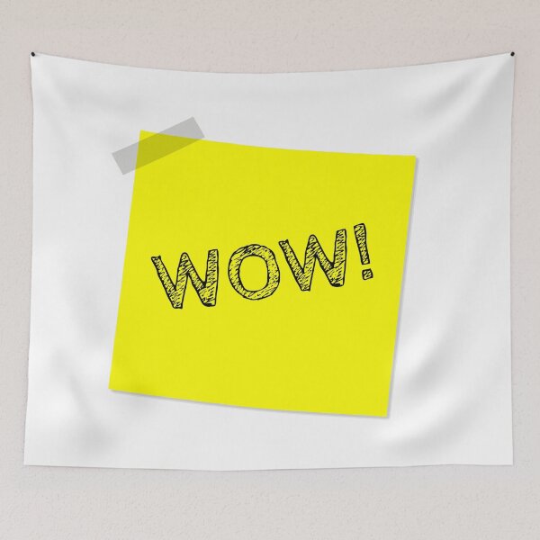 Item preview, “WOW!” Yellow Post It  designed and sold by Bruce ALMIGHTY Baker.
