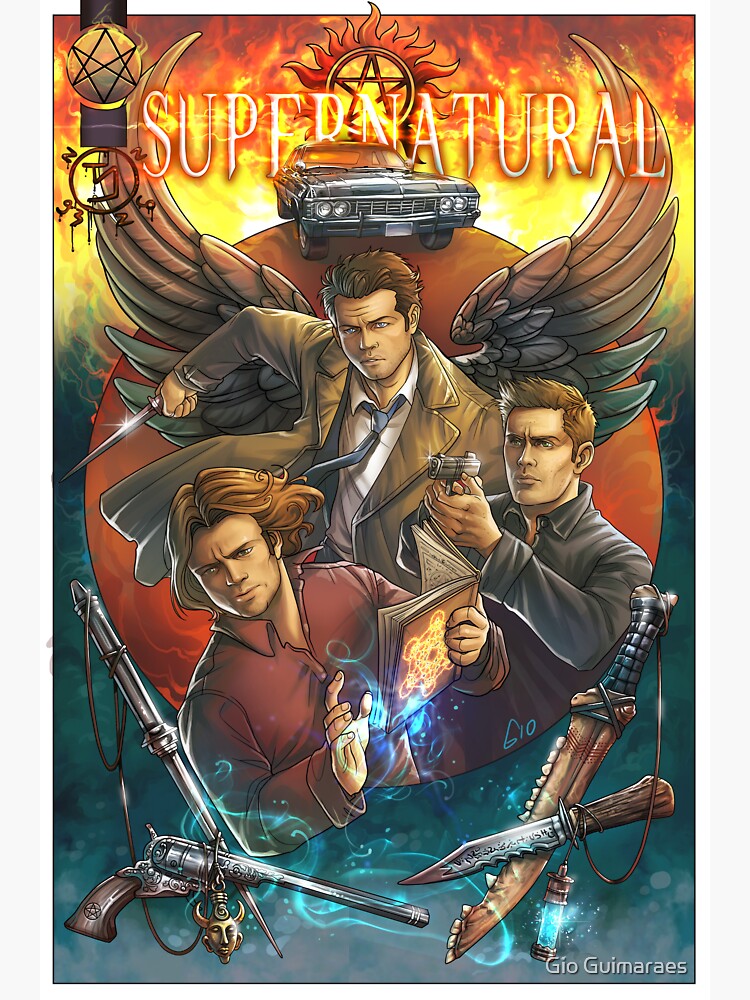 "Supernatural comic cover" Sticker for Sale by giogui Redbubble