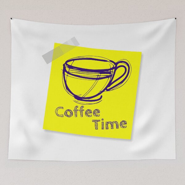 Item preview, “Coffee Time” Yellow Post It  designed and sold by Bruce ALMIGHTY Baker.