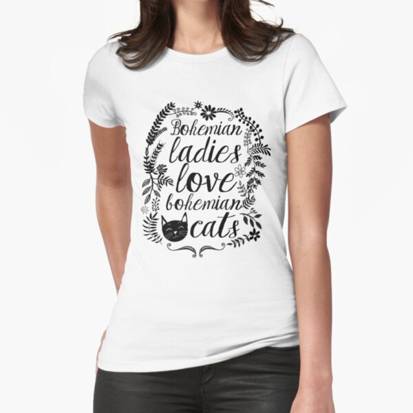 Bohemian Lady Fitted T-Shirt