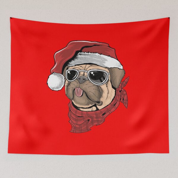 Item preview, Christmas Pug Santa Hat Merry Pugmas Xmas Dog designed and sold by amos20111.