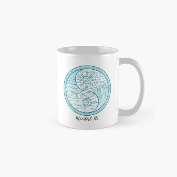 Manifest It! Yin Yang Teal Classic Mug