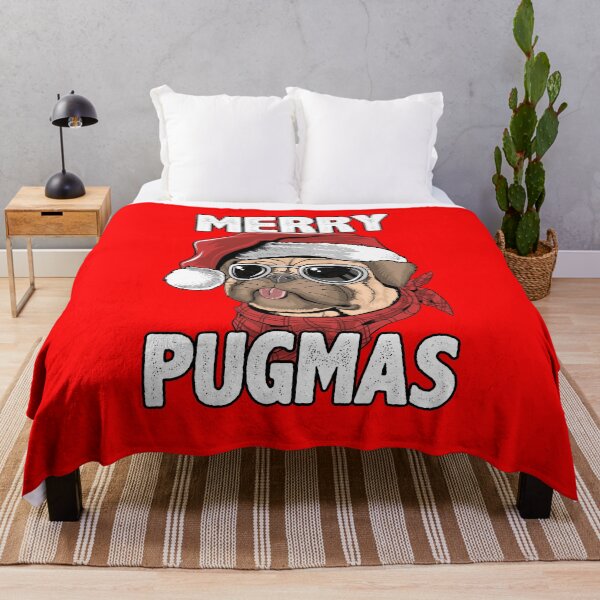 Item preview, Merry Pugmas Christmas Pug Santa Hat Xmas Dog designed and sold by amos20111.