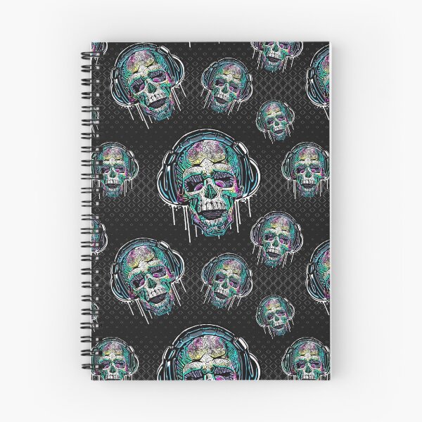Item preview, Dripping Skull Headphones Pattern Dk designed and sold by MudgeStudios.