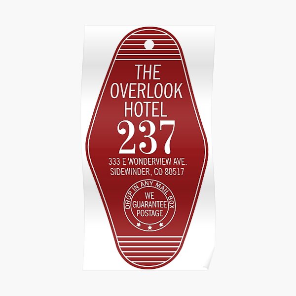 The Overlook Hotel Key Poster