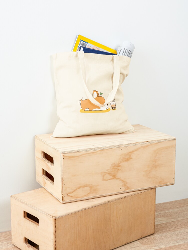 Alternate view of Corgi and Bubble Tea Tote Bag