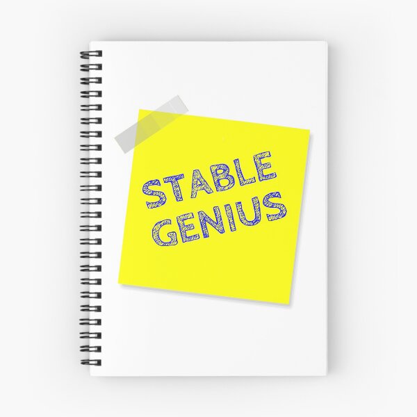 Item preview, “STABLE GENIUS” Yellow Post It  designed and sold by Bruce ALMIGHTY Baker.