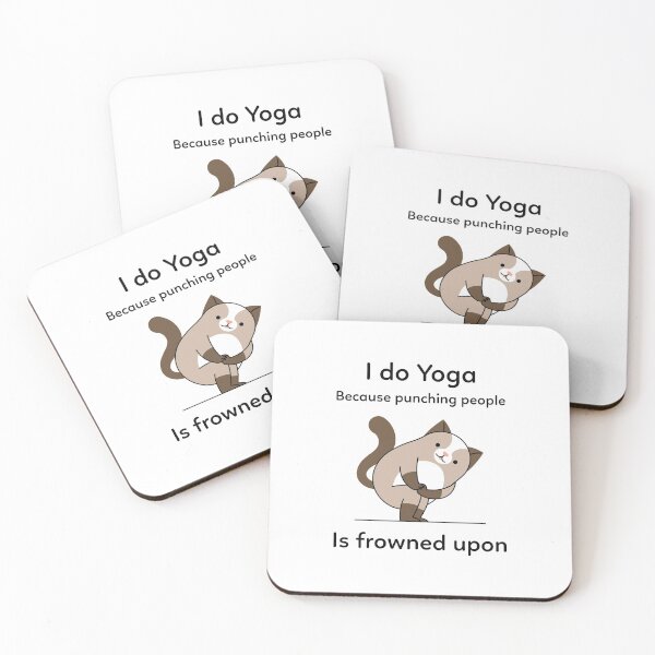 Item preview, YOGA SPORT FITNESS FUNNY FUN CAT DESIGN designed and sold by ER-DESIGNS.