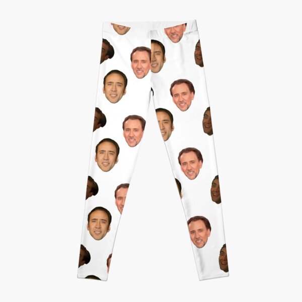 nicholas cage pattern Leggings