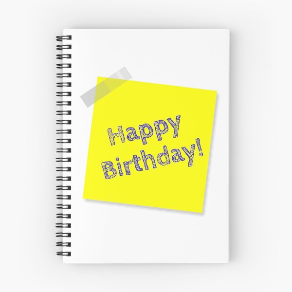 Item preview, “Happy Birthday!” Yellow Post It  designed and sold by Bruce ALMIGHTY Baker.