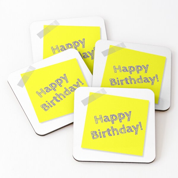 Item preview, “Happy Birthday!” Yellow Post It  designed and sold by Bruce ALMIGHTY Baker.