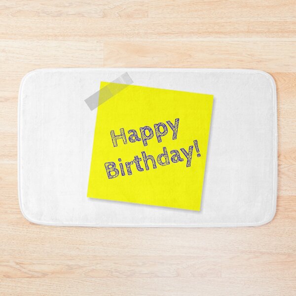 Item preview, “Happy Birthday!” Yellow Post It  designed and sold by Bruce ALMIGHTY Baker.