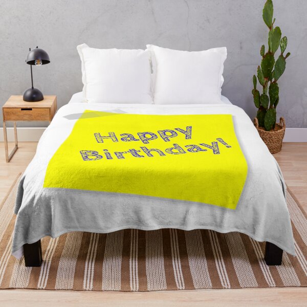 Item preview, “Happy Birthday!” Yellow Post It  designed and sold by Bruce ALMIGHTY Baker.