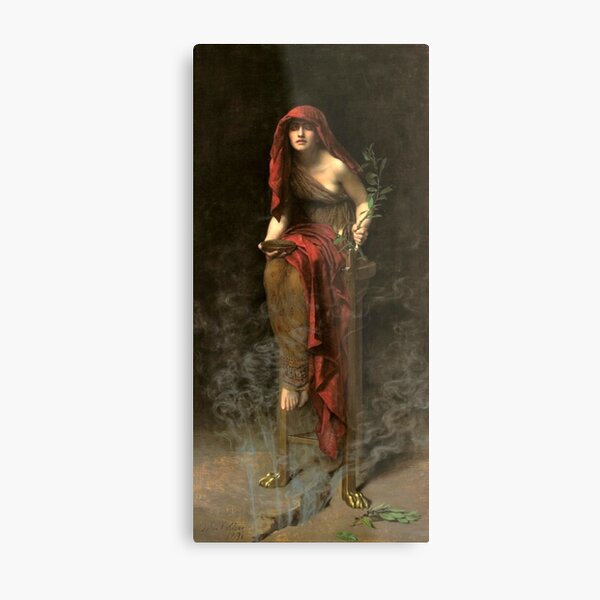 The Priestess of Delphi - John Collier Metal Print