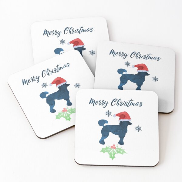 Item preview, Christmas Poodle Dog Art designed and sold by TheJollyMarten.