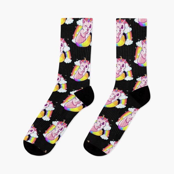 Item preview, Rainbow Meowgical Caticorn Majestic Cat Unicorn Tile Pattern designed and sold by perfectpresents.