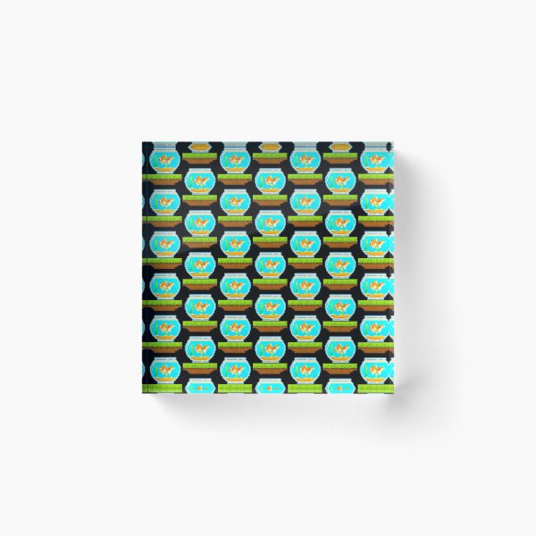 Item preview, Cute 8-Bit Fish Awesome Animal 8Bit Pet Aquarium Tile Pattern designed and sold by perfectpresents.