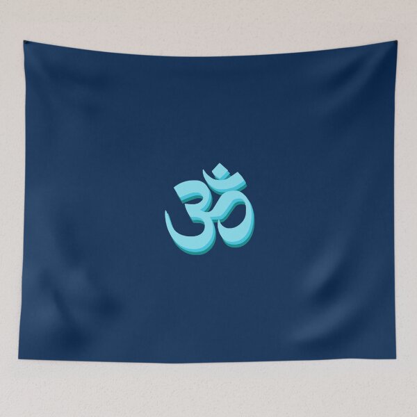 Item preview, om yoga symbol blue designed and sold by Lexi Ostrager.