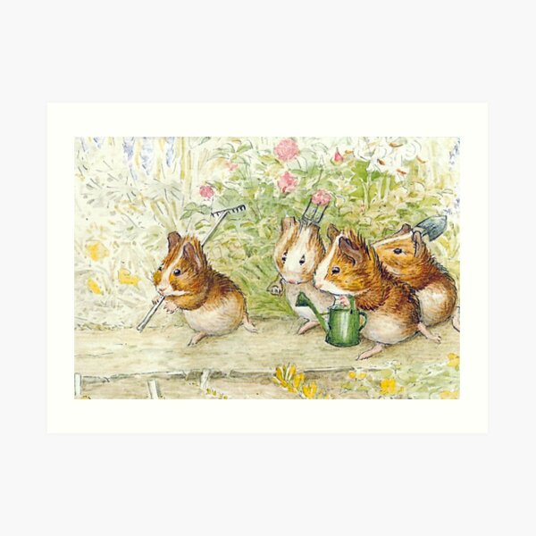 Jardiniers cochons d'Inde - Beatrix Potter Impression artistique