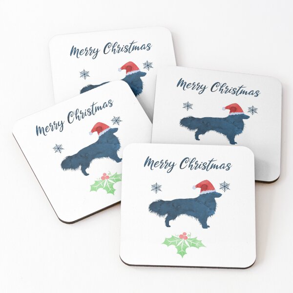 Item preview, Sheltie Dog - Shetland Sheepdog - Navy Blue Xmas Santa Christmas Art designed and sold by TheJollyMarten.