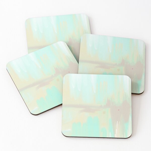 Item preview, teal and light caramel abstract designed and sold by valeriadraws.