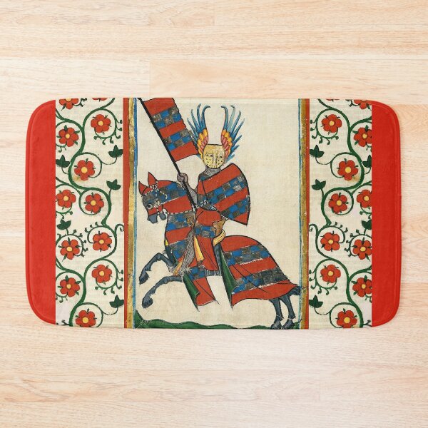 Item preview, RED KNIGHT HORSEBACK, MEDIEVAL MINIATURE WITH WILD ROSES designed and sold by BulganLumini.