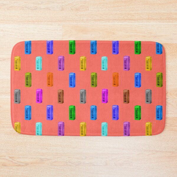 Item preview, Phone booth on living coral background designed and sold by AHELENE.