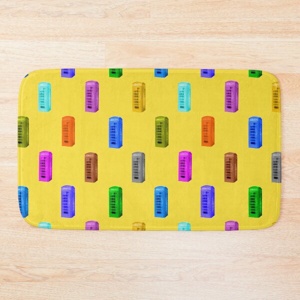 Item preview, phone booth on buttercup background designed and sold by AHELENE.