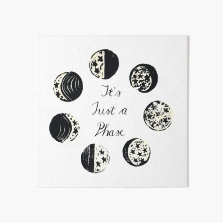 Moon Phase Art Board Print