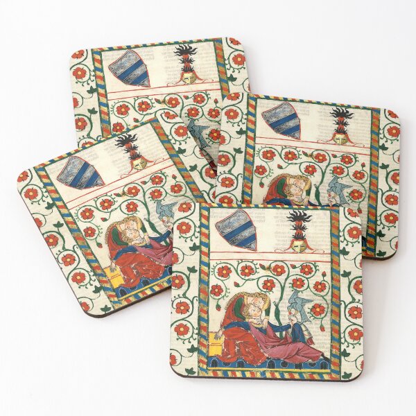 Item preview, ROMANTIC LOVERS , MEDIEVAL MINIATURE WITH WILD ROSES designed and sold by BulganLumini.