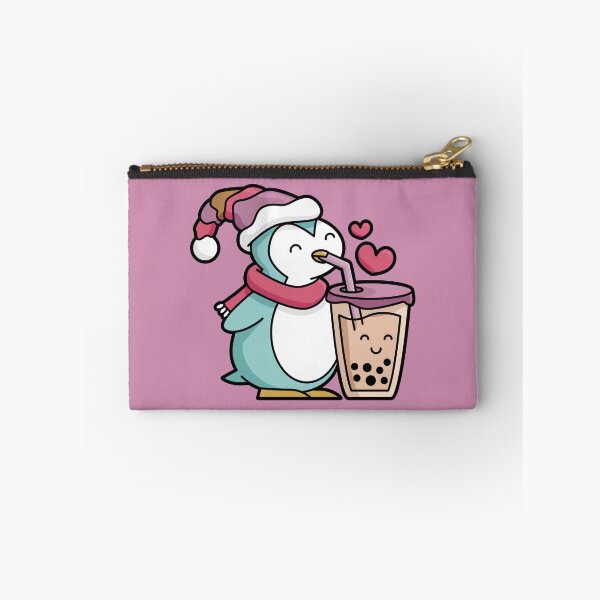 Artikelvorschau, Bubble Tea - Süßer Kawaii Pinguin, der an Boba Tea Drink nippt entworfen und verkauft von BobaTeaMe.