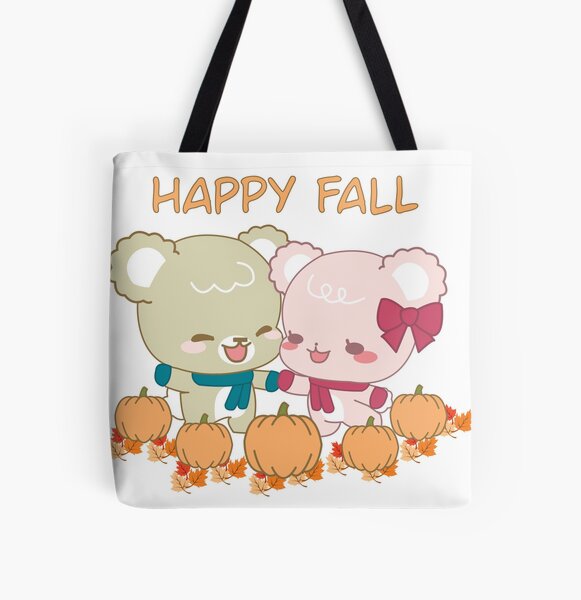 Sugar Cubs Happy Fall All Over Print Tote Bag