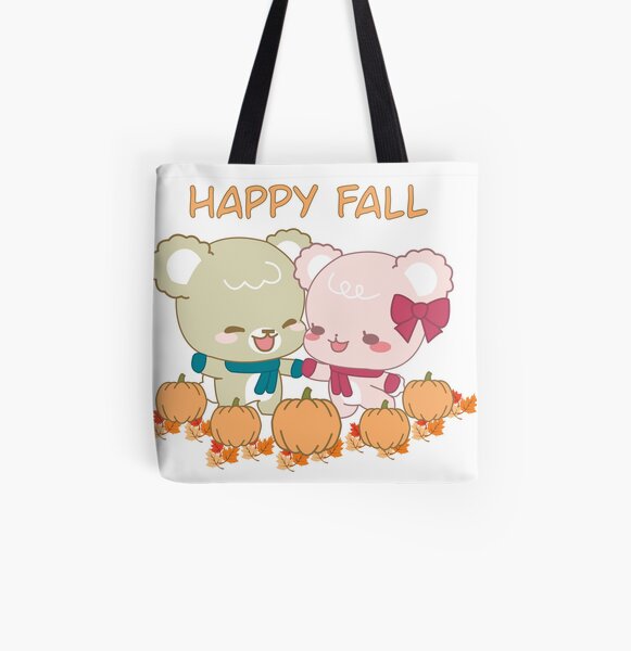 Sugar Cubs Happy Fall All Over Print Tote Bag