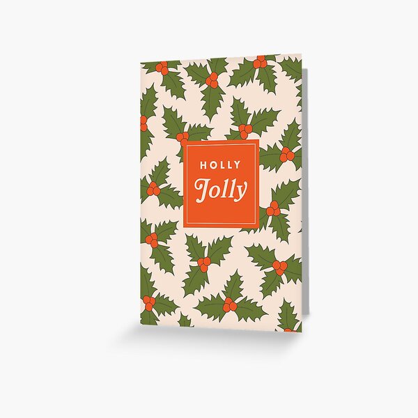 Holly Jolly Card Greeting Card