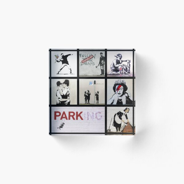 Banksy Montage 01 | Various Banksy Artworks Acrylic Block