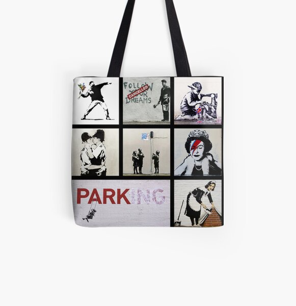 Banksy Montage 01 | Various Banksy Artworks All Over Print Tote Bag