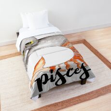 Pisces Meow Cat Zodiac Sign Comforter