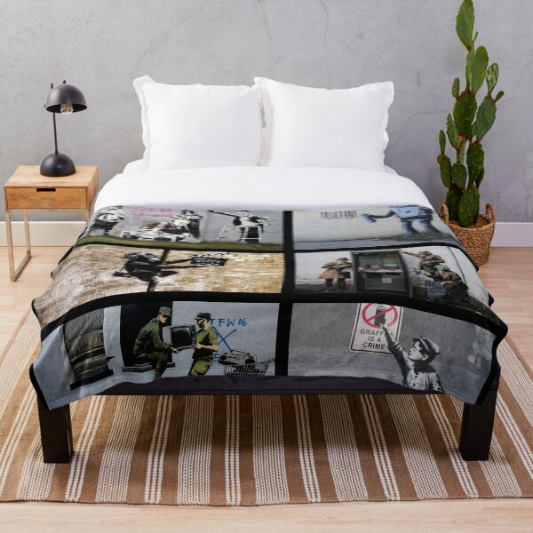 Aperçu de l'œuvre Produits dérivés Banksy, montage artistique Banksy 04 créée et vendue par So Sorted Design.