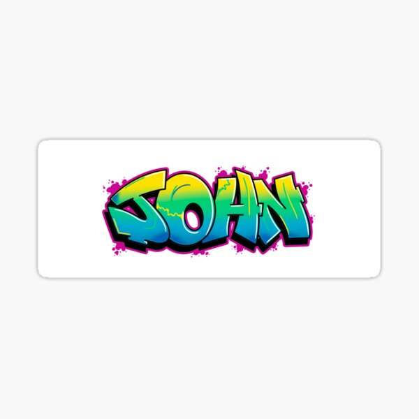 ""JOHN" Graffiti Art" Sticker for Sale by Nabsterrr Redbubble