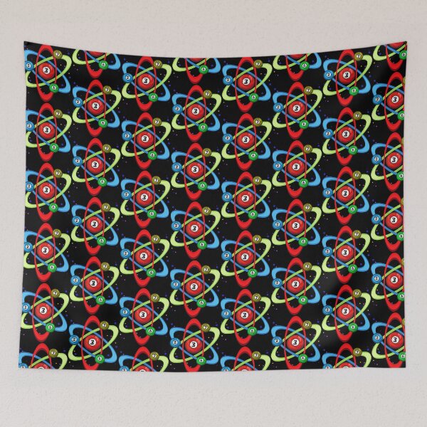 Item preview, Awesome Billiards Ball Atom Science Pool Player Tile Pattern designed and sold by perfectpresents.