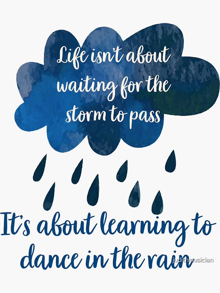 "Dance in the rain" Sticker for Sale by judithmusician Redbubble