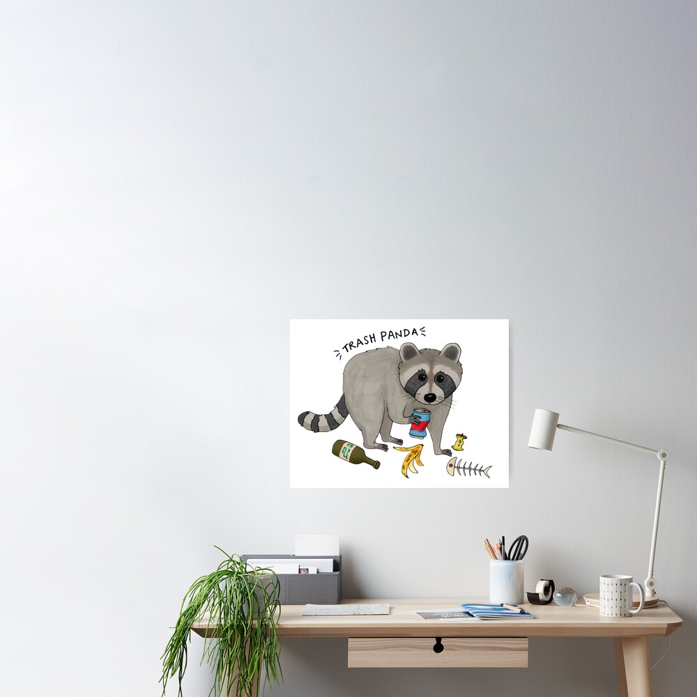  Trash Panda Raccoon Poster Wall Art Decor Unframed