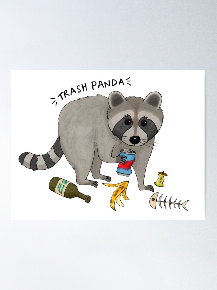  Trash Panda Raccoon Poster Wall Art Decor Unframed