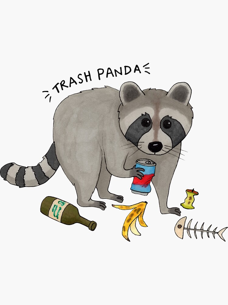 Trash Panda Raccoon Sticker