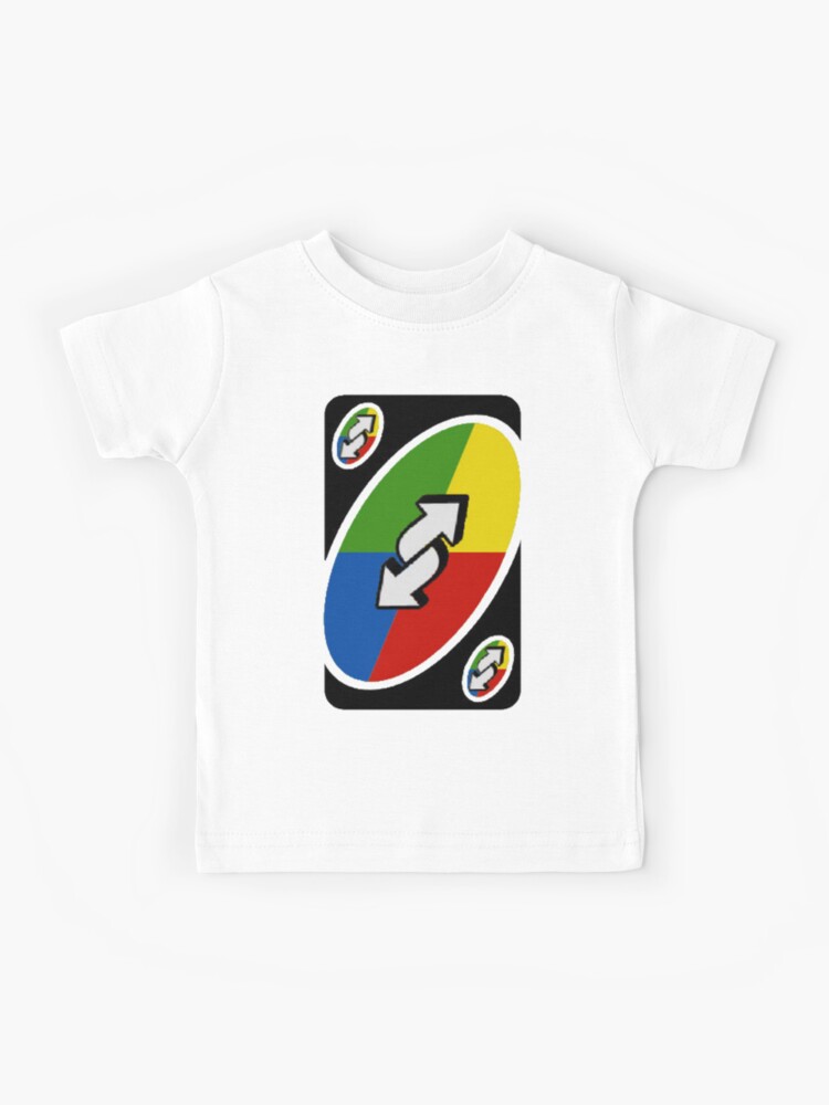 Uno Rainbow Reverse Card Kids T Shirt By Mrpollux Redbubble - uno reverse card roblox shirt