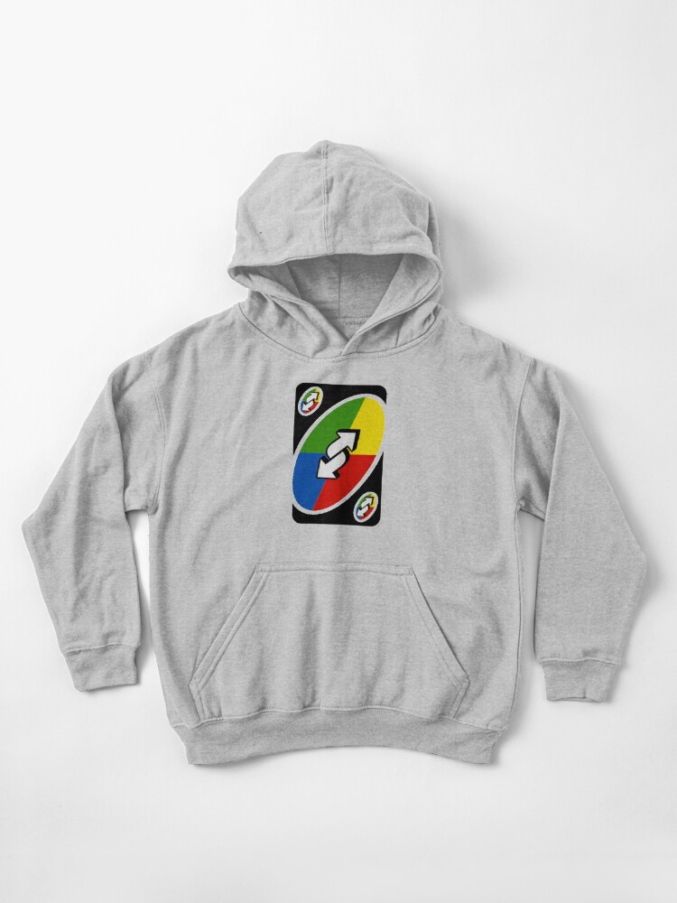 Uno Rainbow Reverse Card Kids Pullover Hoodie By Mrpollux Redbubble - uno reverse card roblox outfit