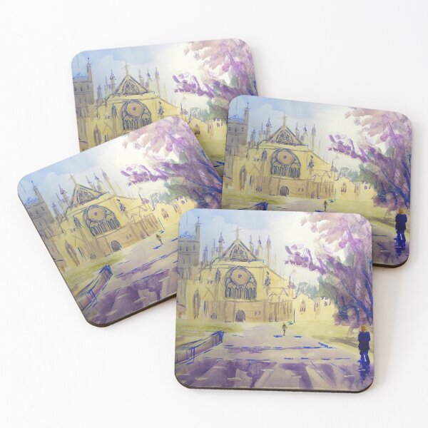 Item preview, Watercolour painting of 600 year old Exeter Cathedral in Devon England designed and sold by MikeJory.
